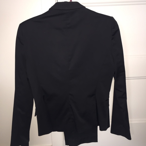 Black satin effect blazer and trousers - Picture 4 of 5